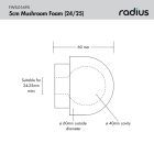 Radius 5cm MKH50 Mushroom Foam (24/25) and Fur Windcover
