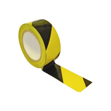 MagTape veszélyt jelző öntapadós szalag   50 mm x 33 m   sárga-fekete