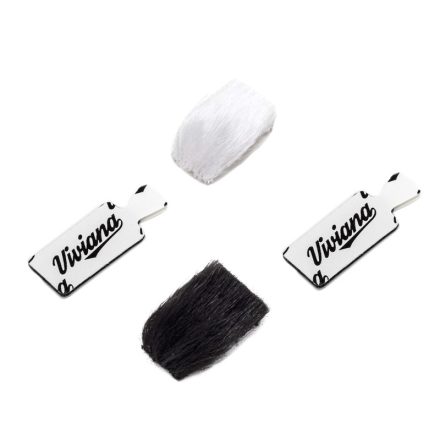 Viviana "Fur For Lav" rectangular shape, black and white colors