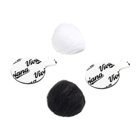 Viviana "Fur For Lav" round shape, black and white colors