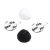 Viviana "Fur For Lav" round shape, black and white colors