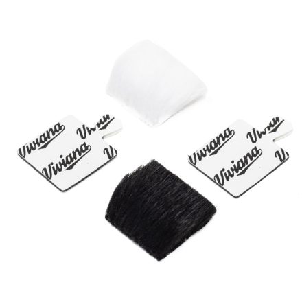 Viviana "Fur For Lav" square shape, black and white colors