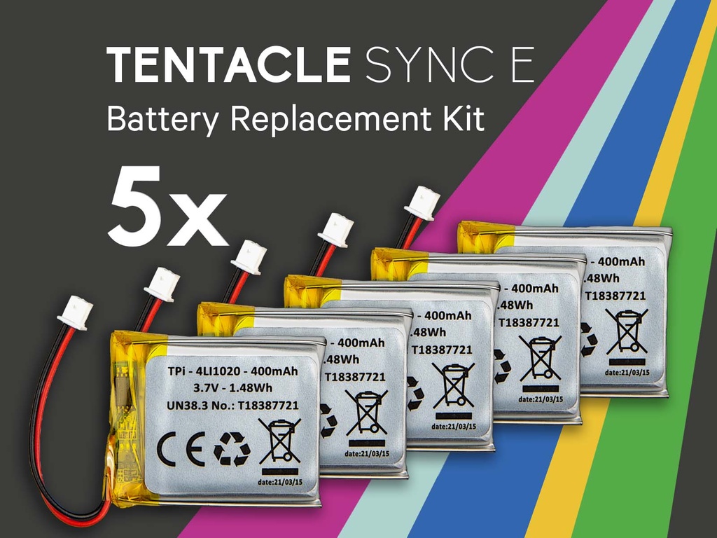 Tentacle SYNC E – Battery Replacement Pack of 5