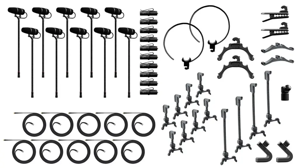 DPA 4099 CORE+ Classic Touring Kit, 10 Mics and accessories, Loud SPL