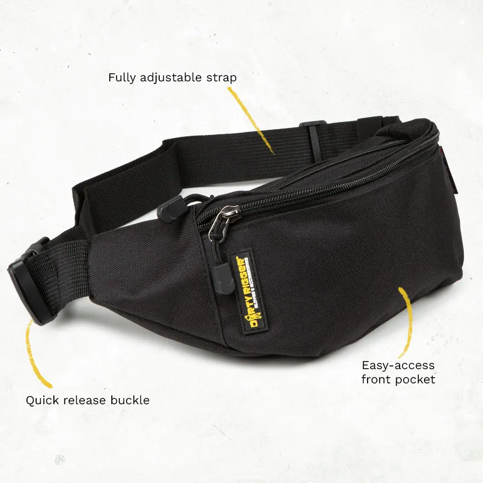 Dirty Rigger Cross-Body/Belt Bag - Black