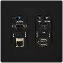 Aurora Multimedia VLX-TCW2V-C-B 4K video fali panel transceiver, fekete